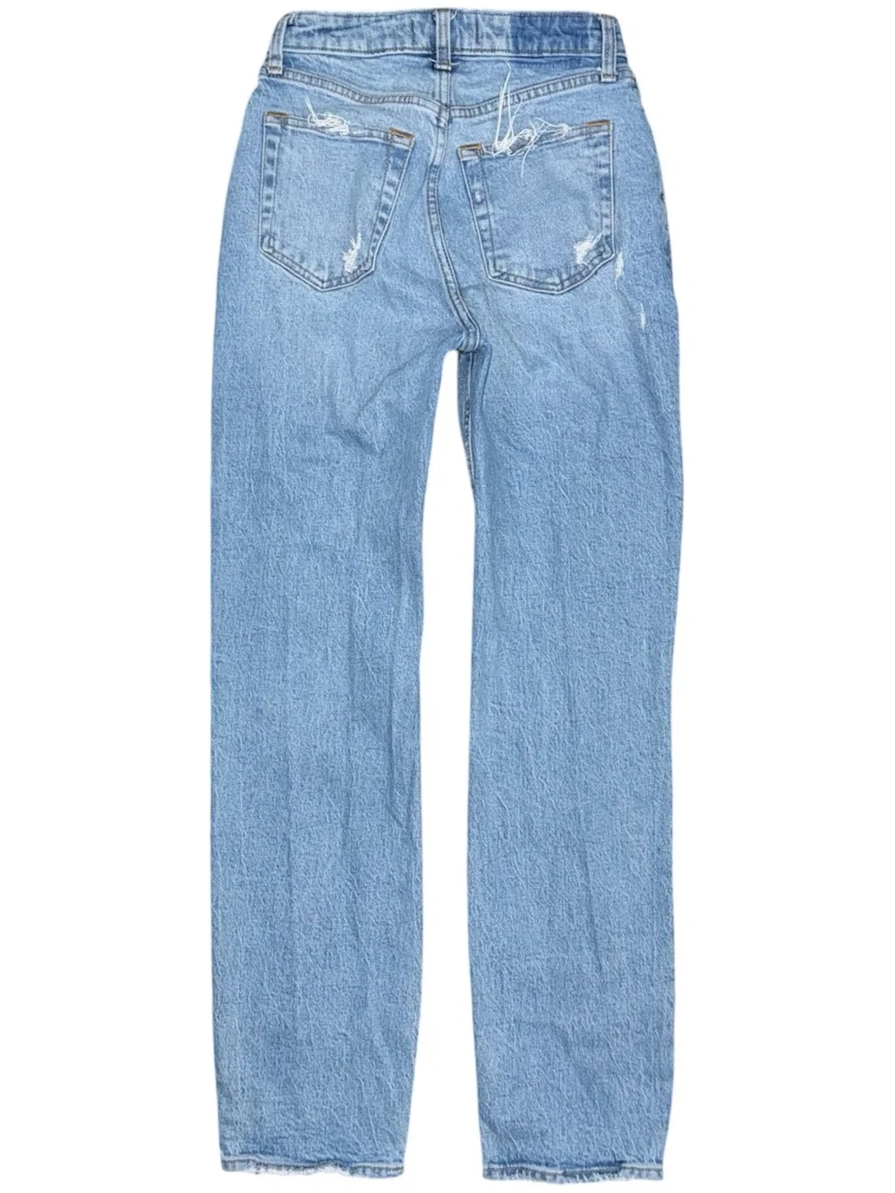 Abercrombie & Fitch Jeans The Dad High Rise Curve Love Distressed Women’s 25 / 0 - Picture 2 of 8